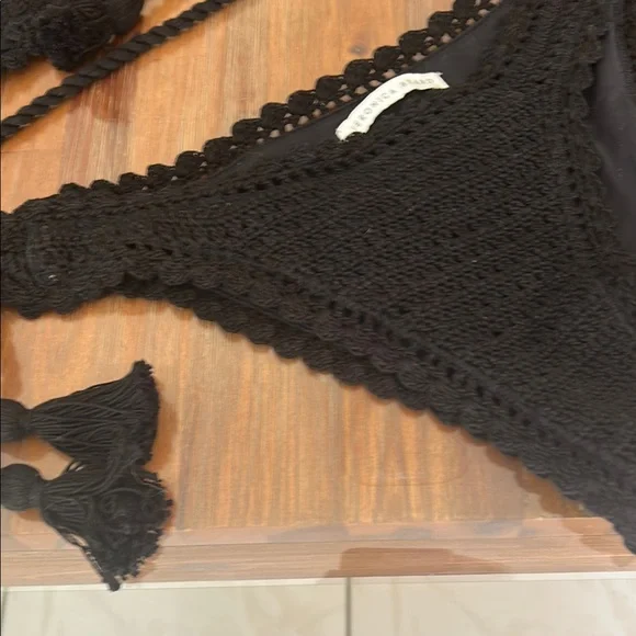 Veronica Beard Black Knitted Bikini Set - Picture 4 of 14